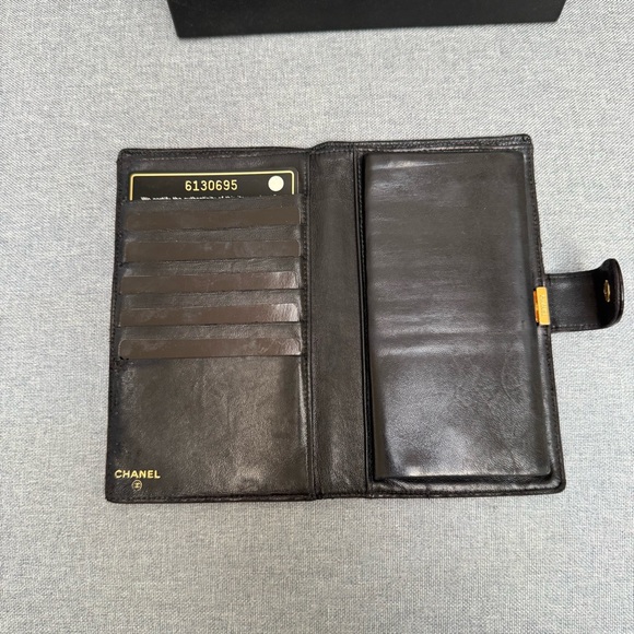 ❌SOLD❌AUTHENTIC CHANEL Black Caviar Wallet  with Box & Card & adjustable Chains✨ - Picture 11 of 17